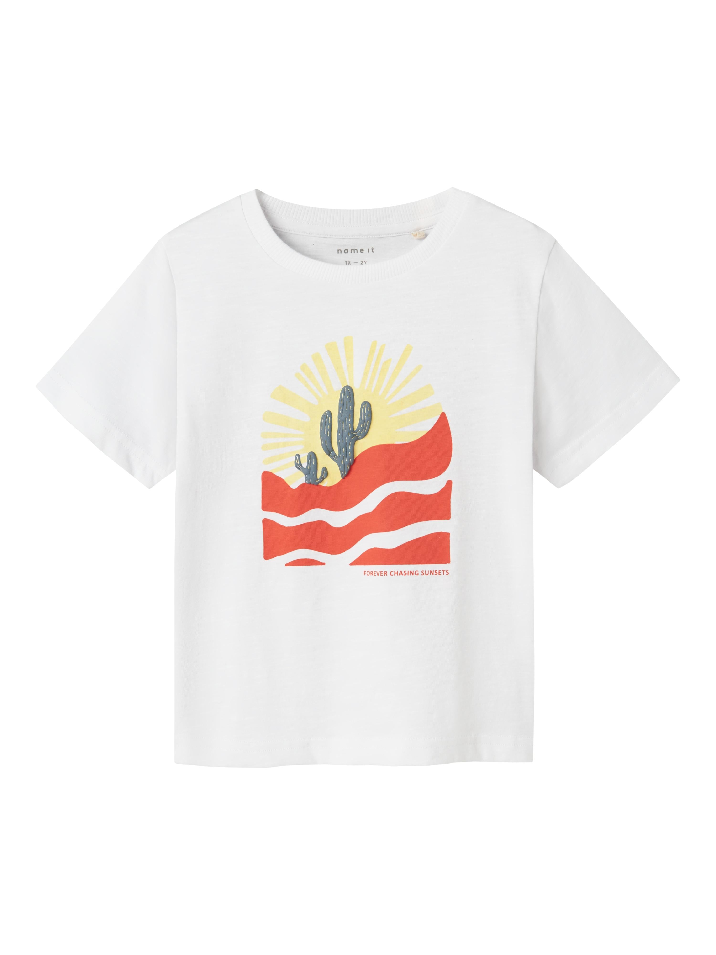Name It t-shirt kids bianco con stampa cactus