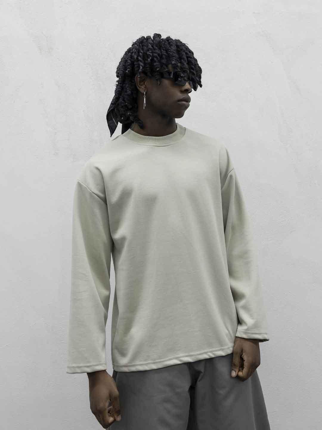 Present Day Long t-shirt beige manica lunga