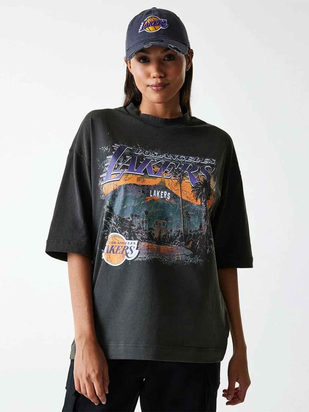 New Era t-shirt grigio Lakers