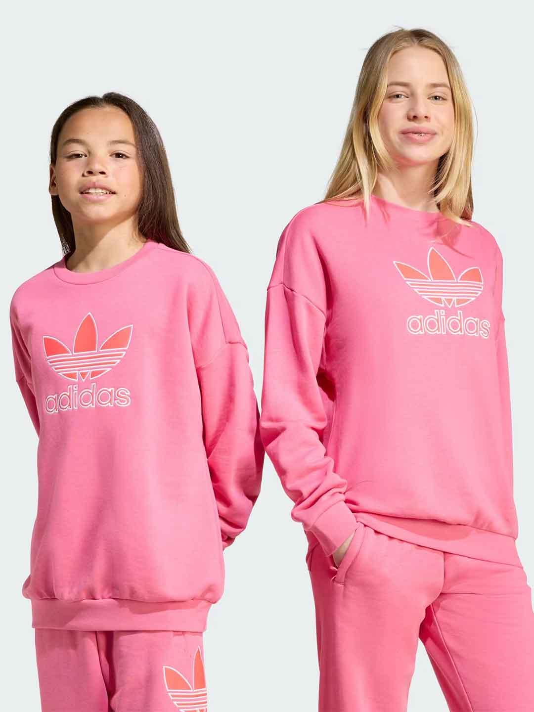 Adidas felpa kids rosa girocollo