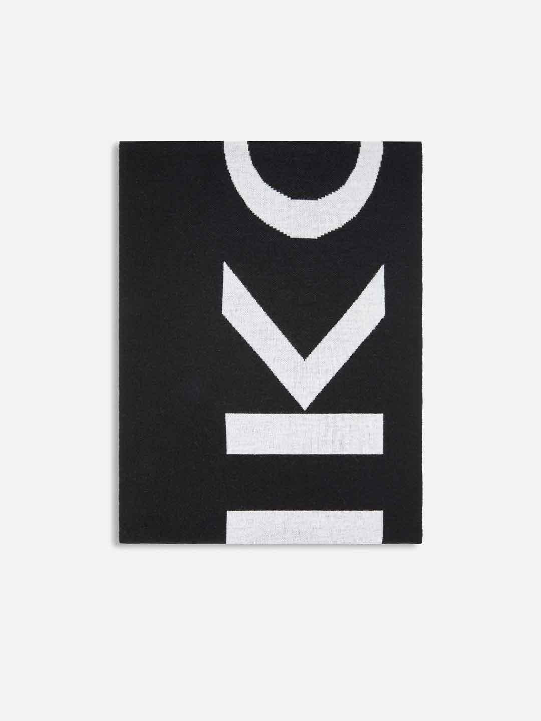 Pinko sciarpa nero con logo lettering