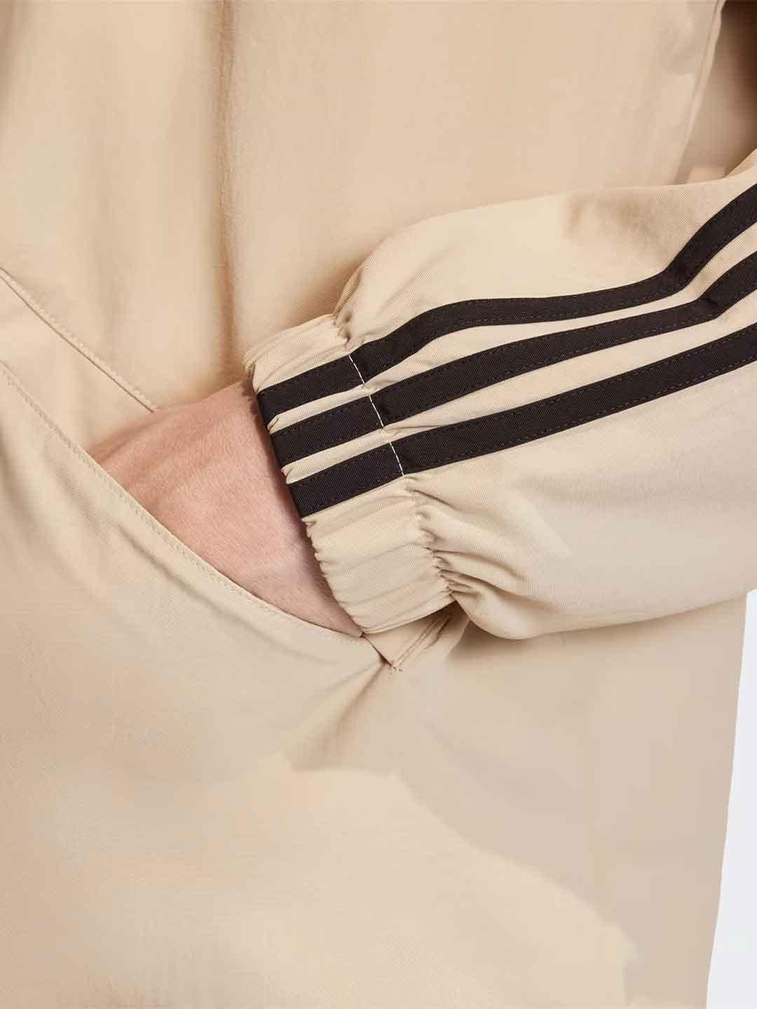 Adidas giubbino beige con bande nere