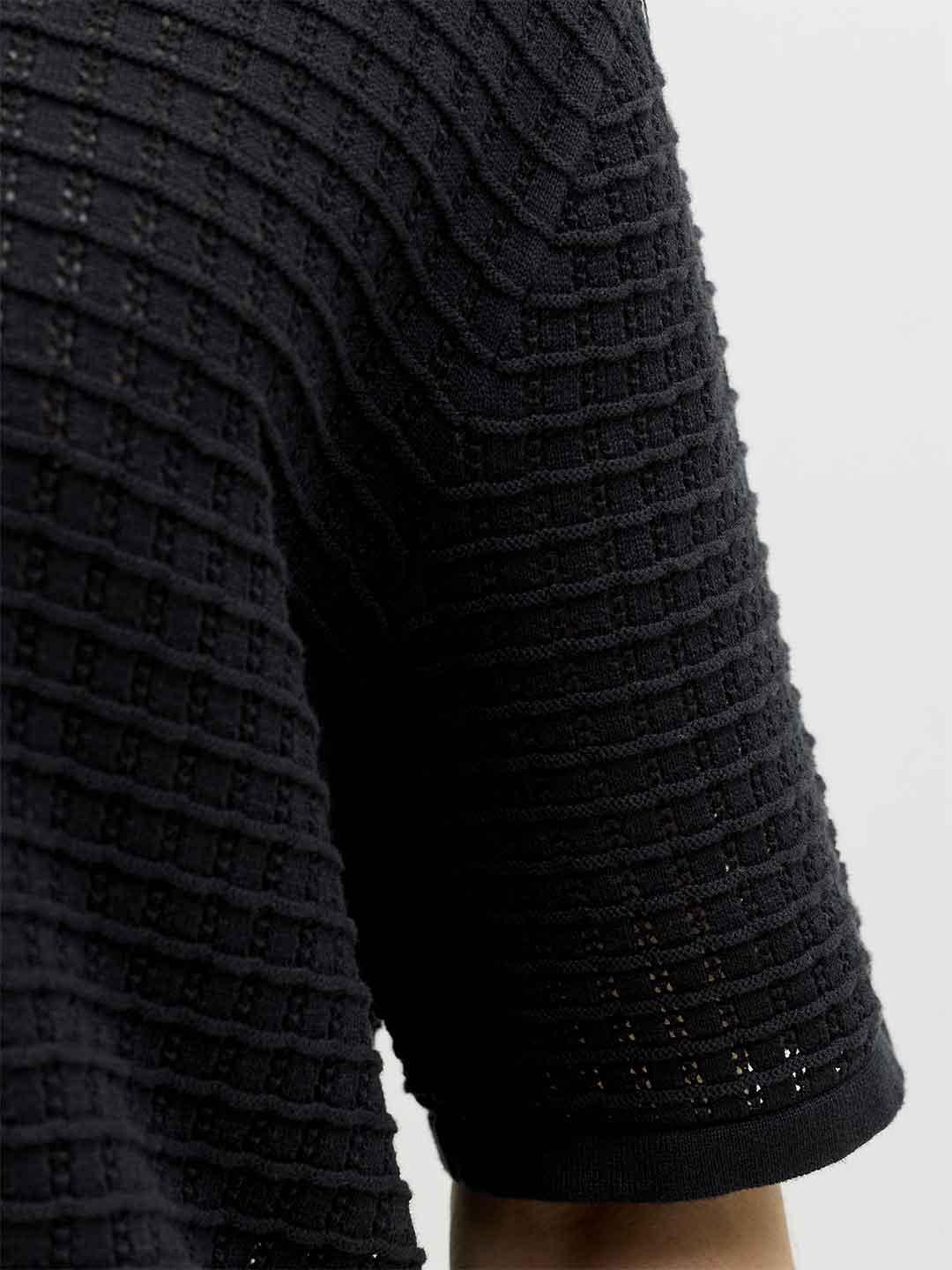 Jack & Jones polo nero in maglia