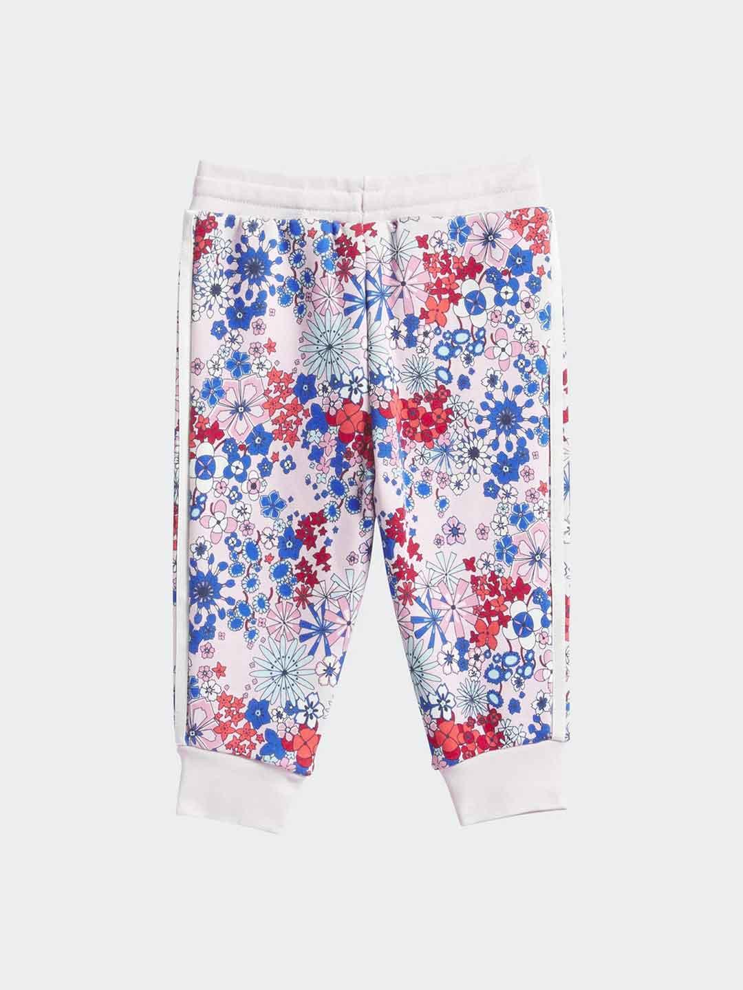 Adidas coordinato kids rosa con fiori