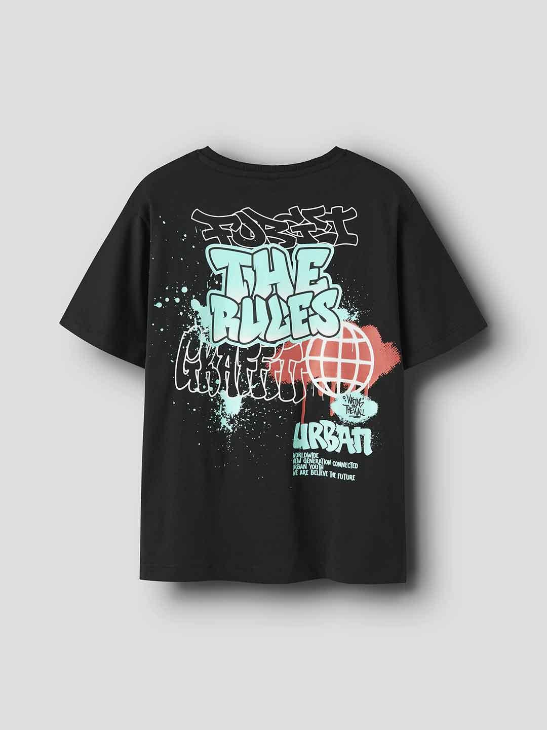 Name It t-shirt kids nero con stampa