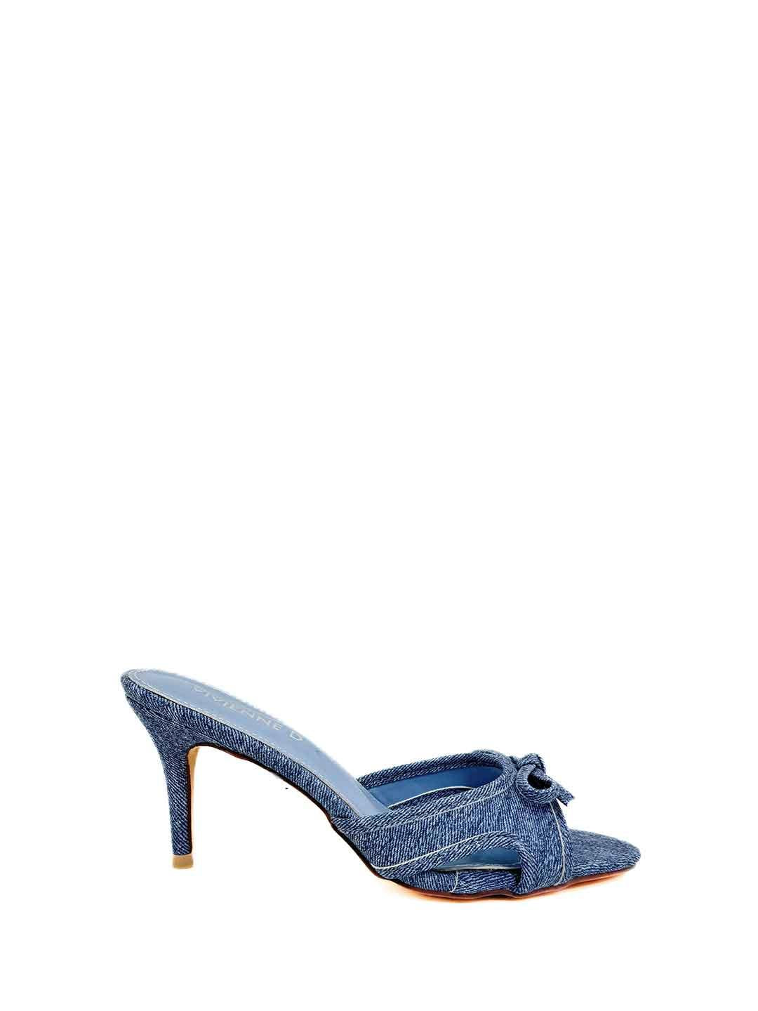 Vivienne D sabot in jeans con tacco