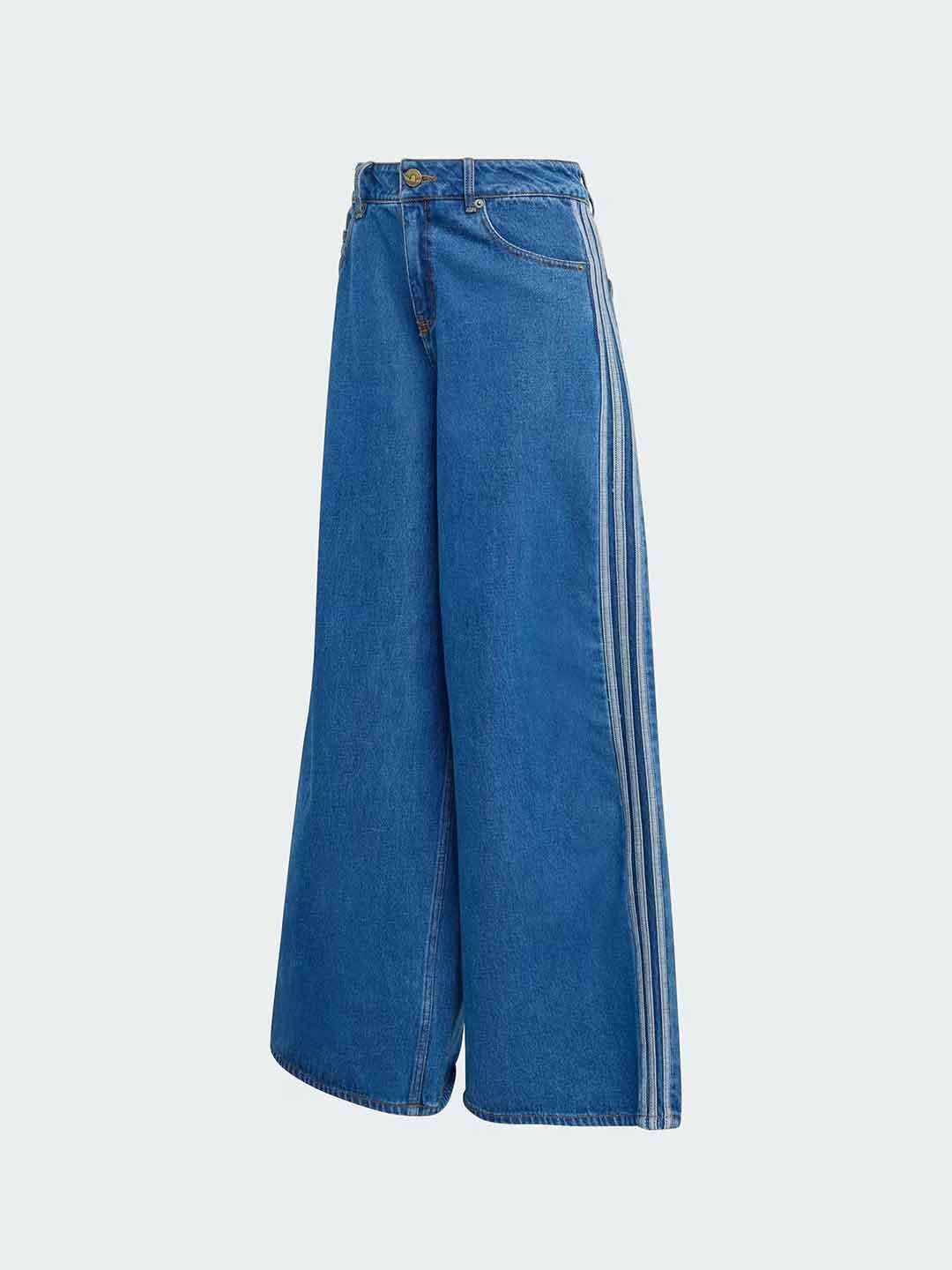 Adidas jeans blu a palazzo