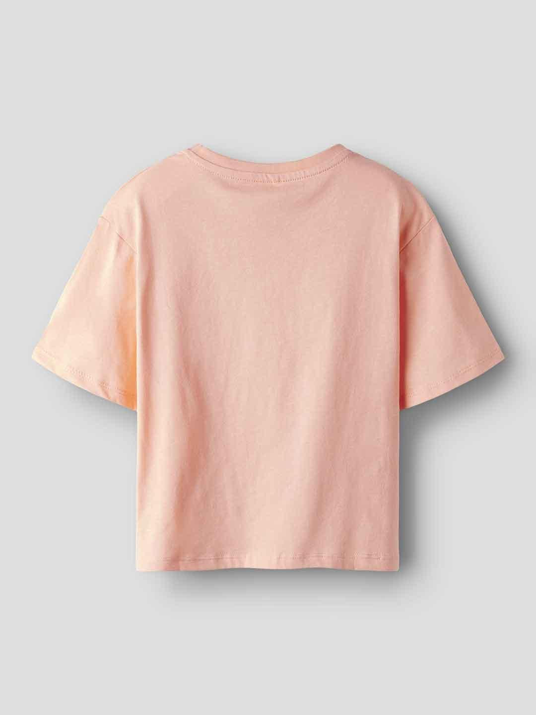 Name It t-shirt kids arancio con cuoricino