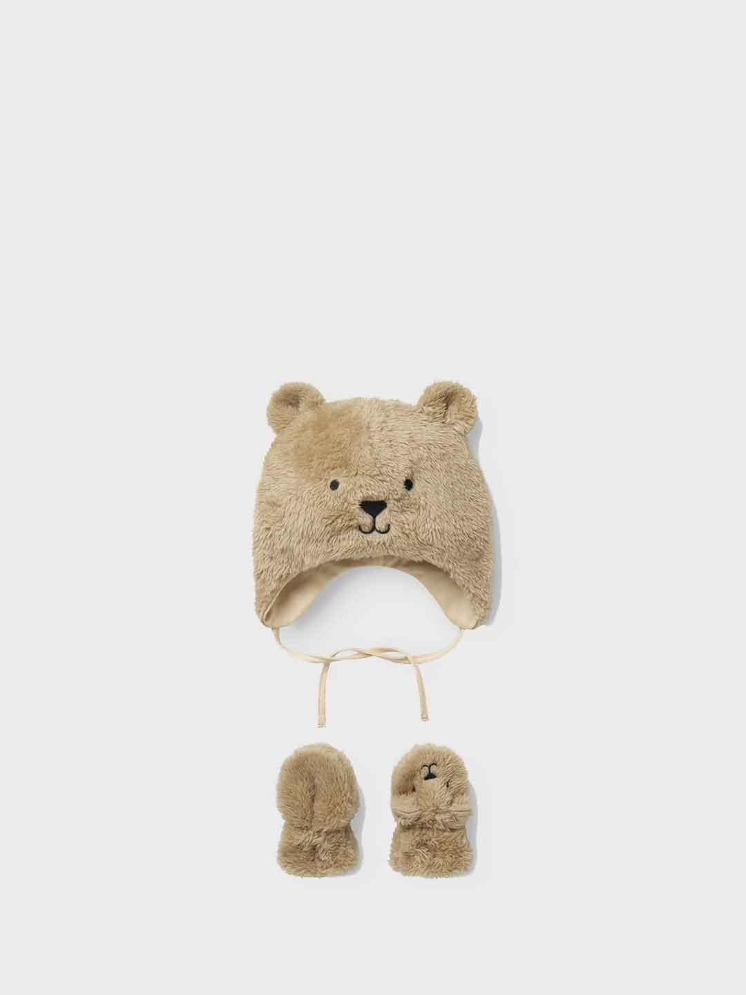 Name It kids beige set guanti e cappello