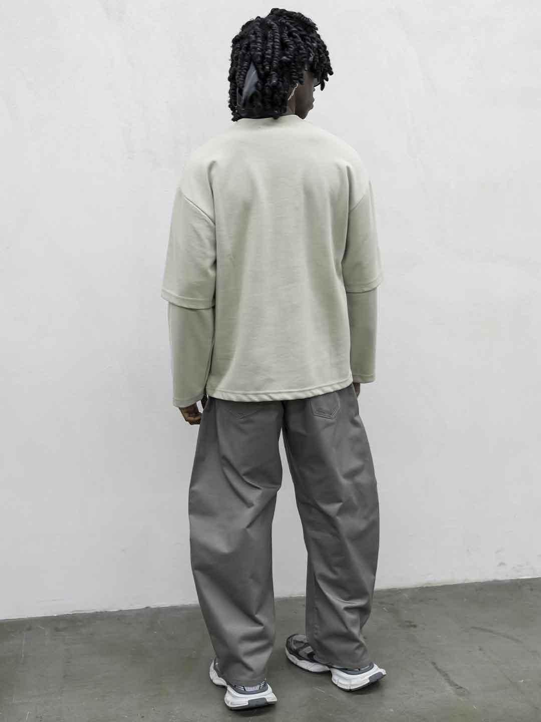 Present Day t-shirt beige doppia manica