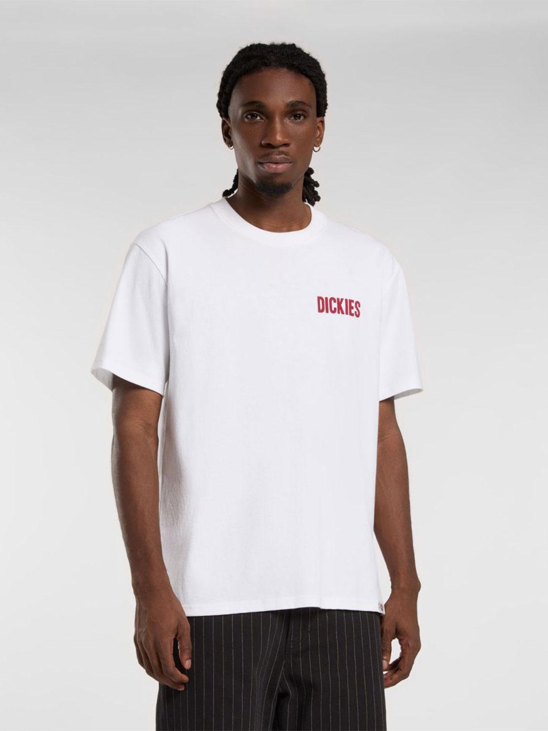 Dickies Slacks Rally t-shirt bianco con stampe rosso