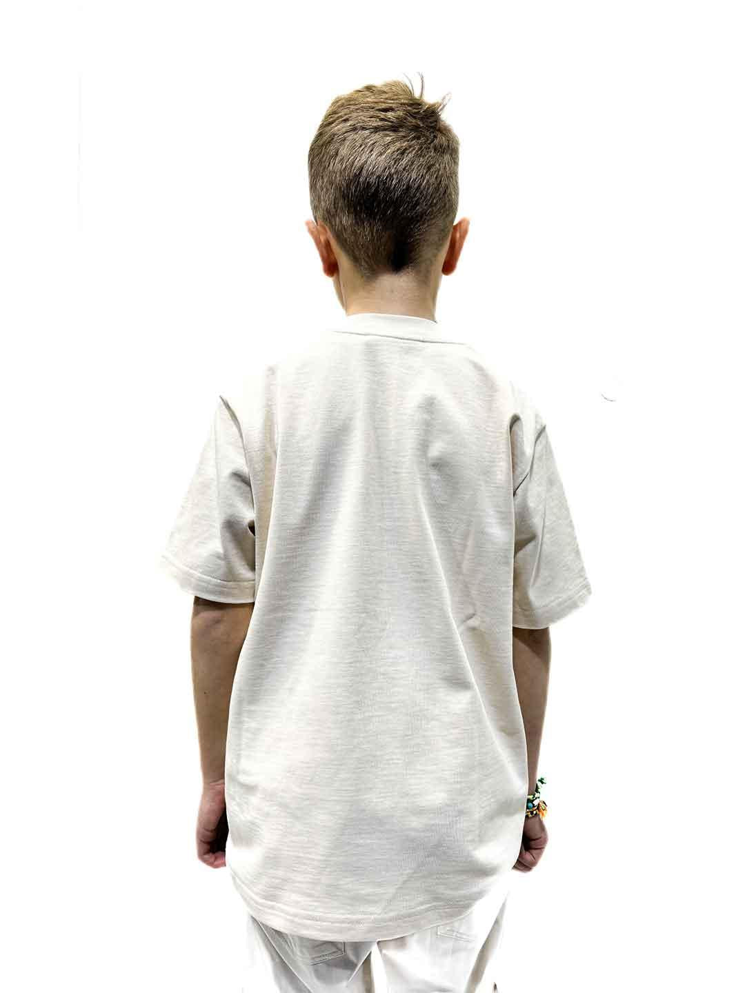Yes London t-shirt kids panna con tasca