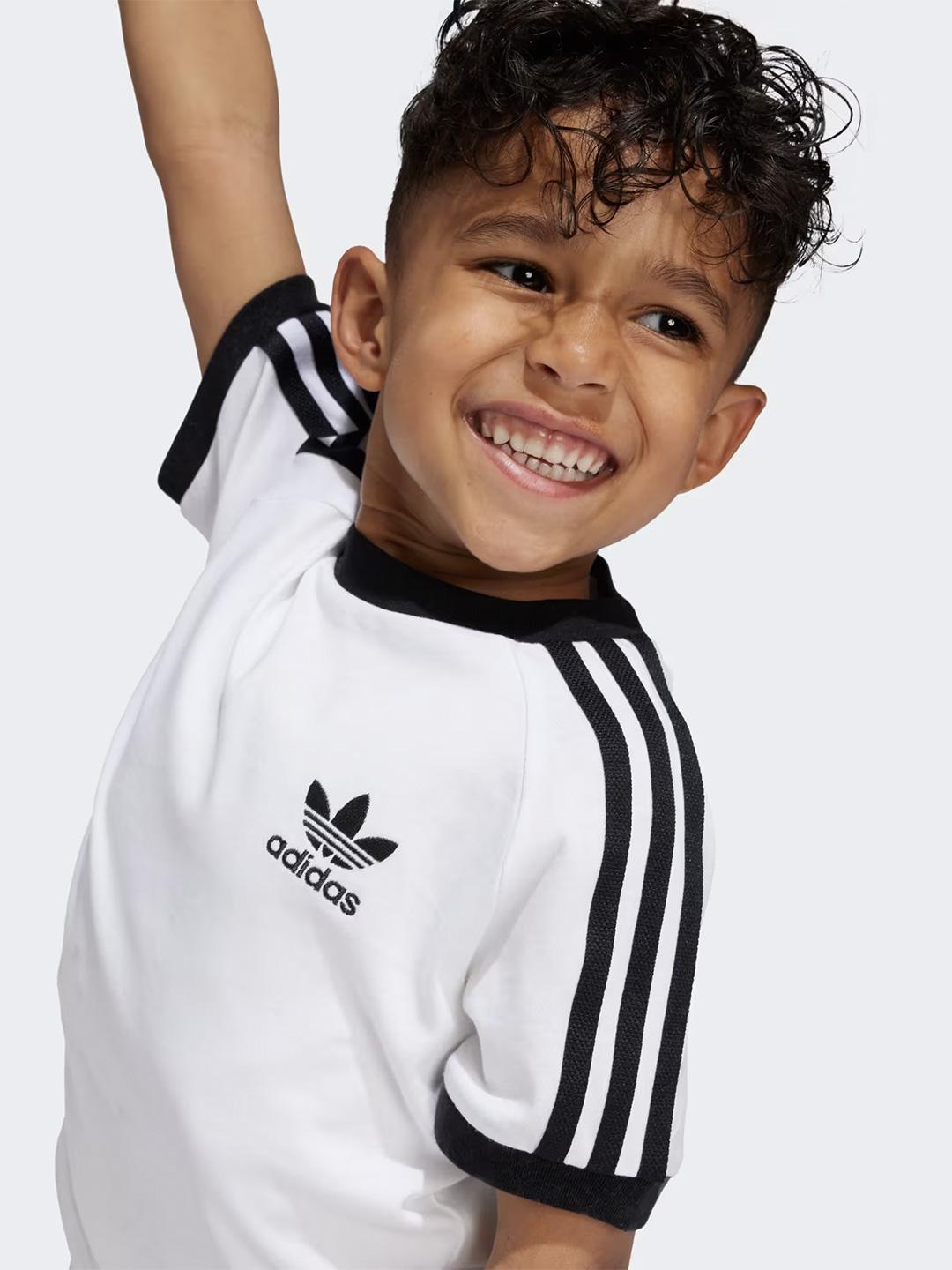 Adidas Adicolor t-shirt kids bianco e nero