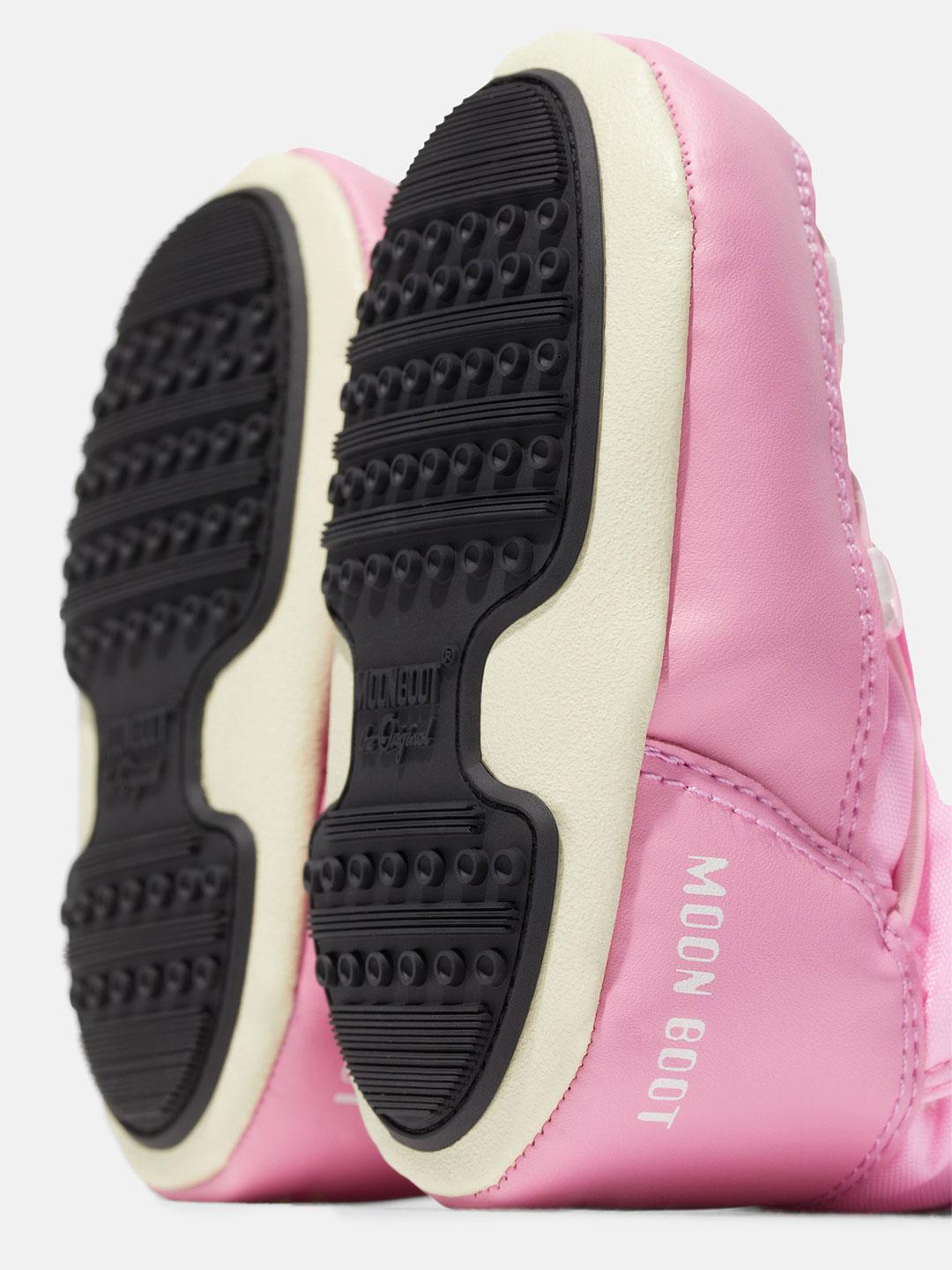 Moon Boot Crib stivali neonato rosa basso in Nylon
