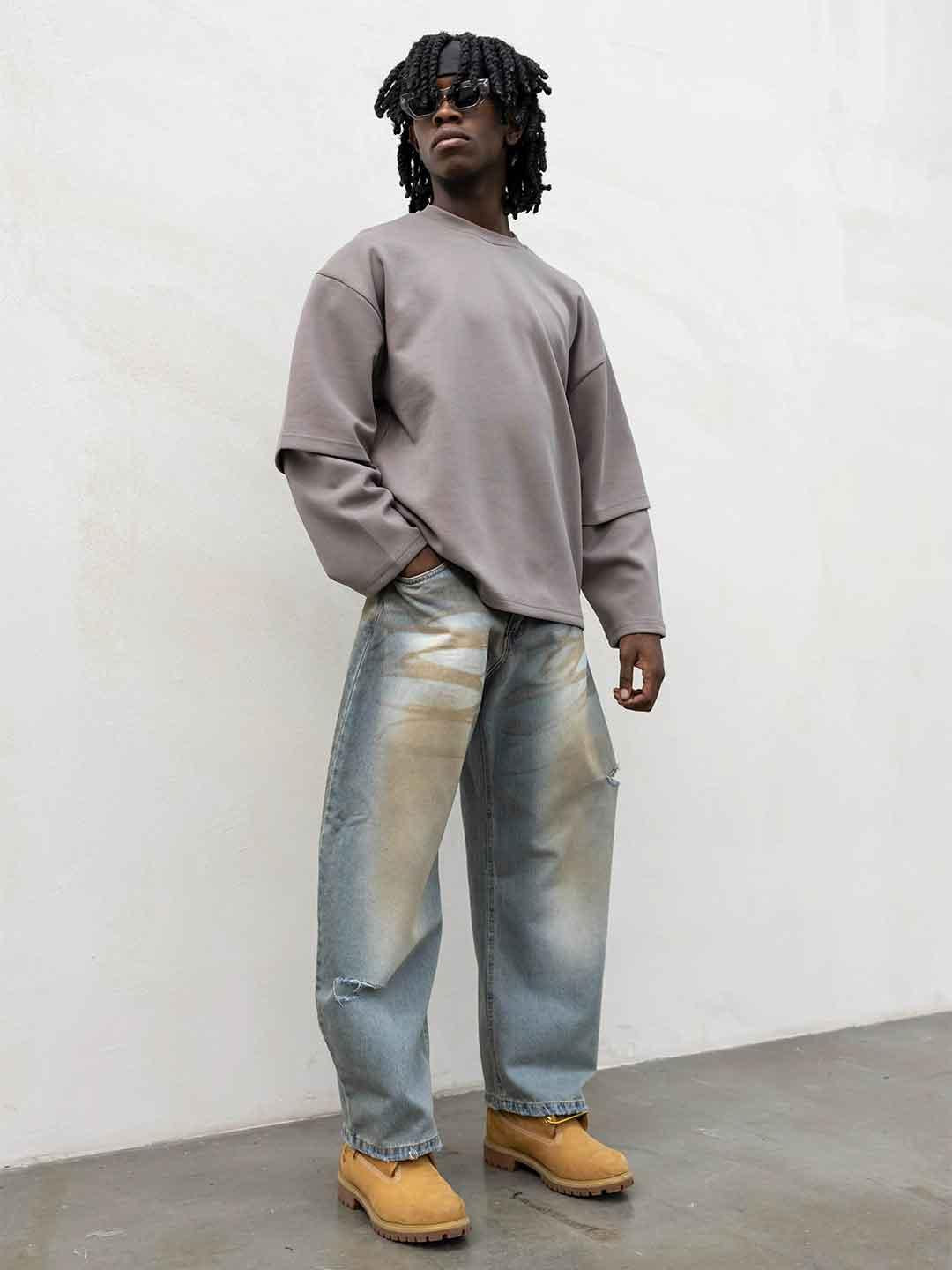 Present Day t-shirt fango long sleeve