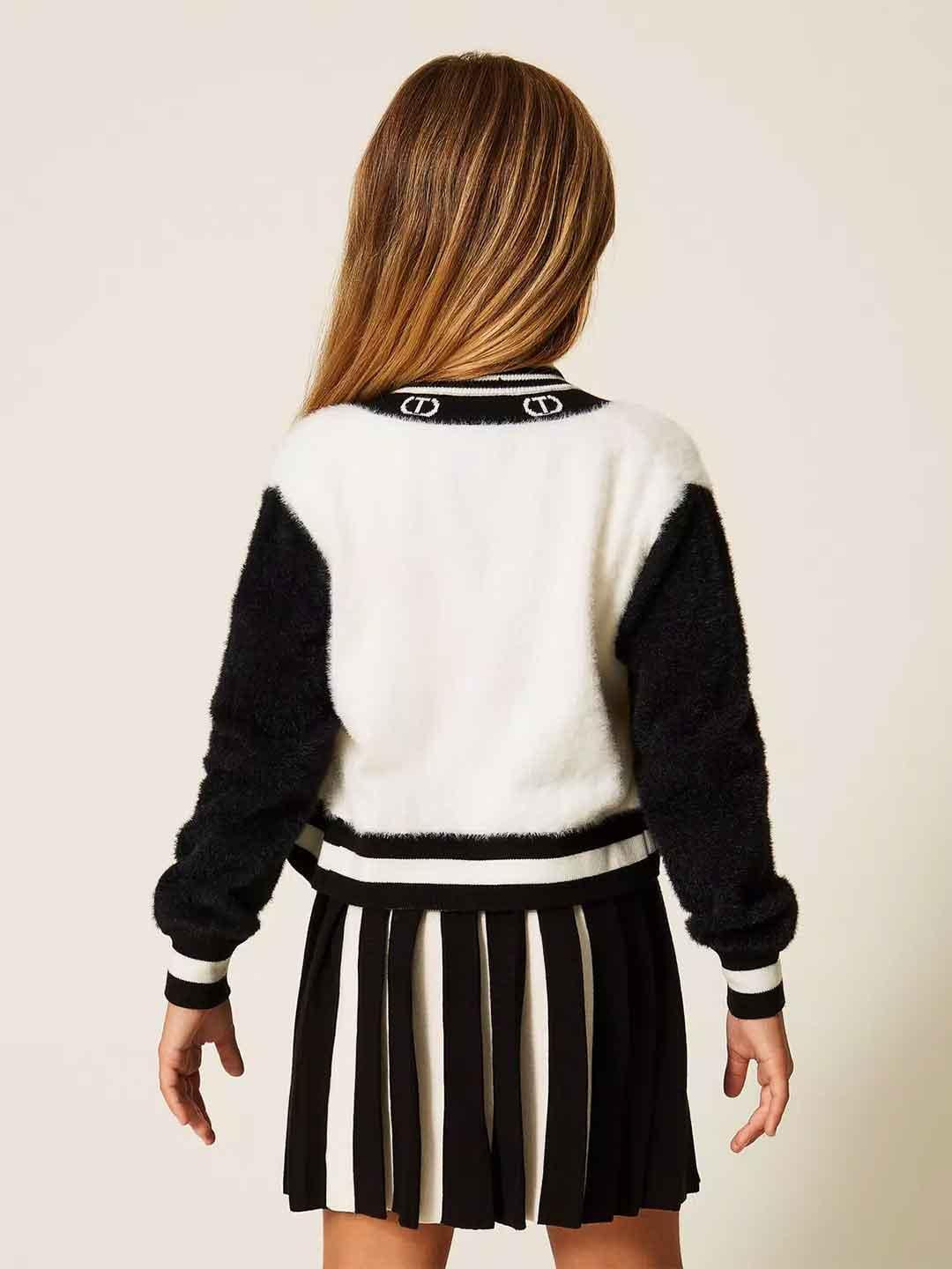 Twinset gonna kids nero e bianco
