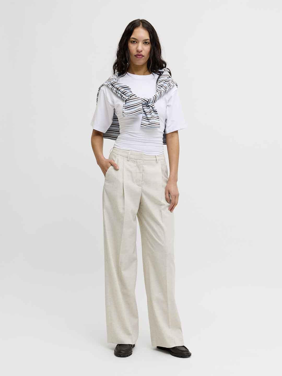 JJXX Aya pantalone grigio wide leg