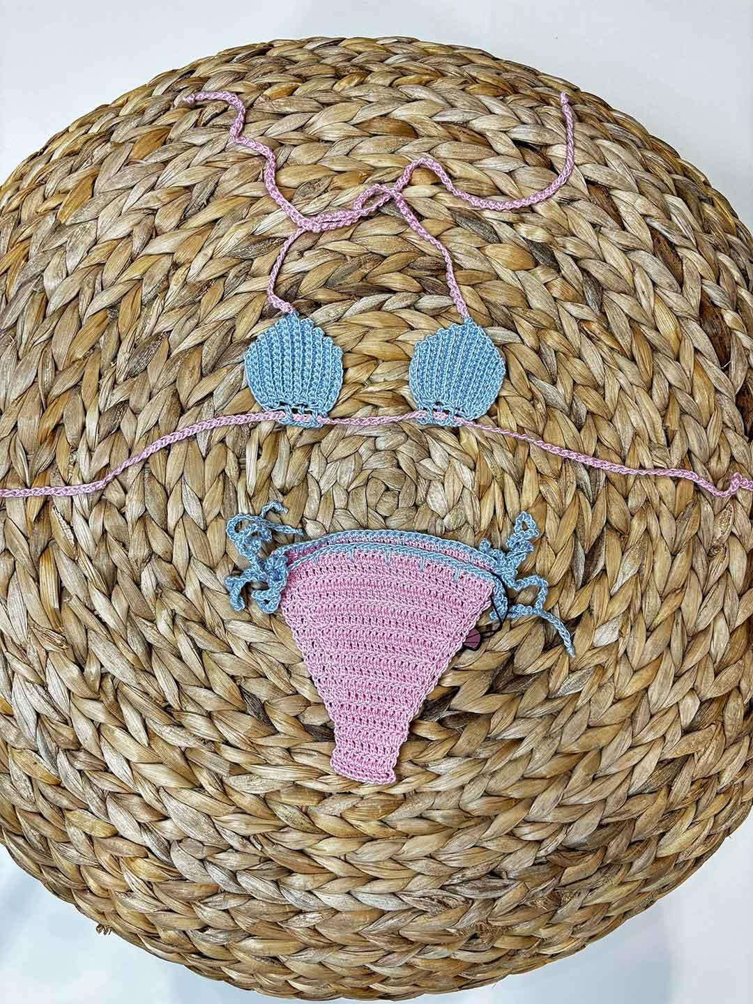 Island Coco costume kids rosa a conchiglia