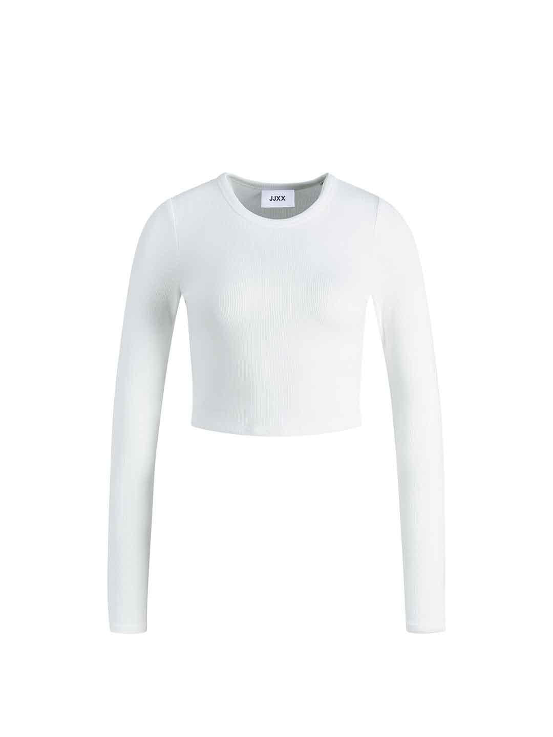 JJXX Feline t-shirt bianco manica lunga