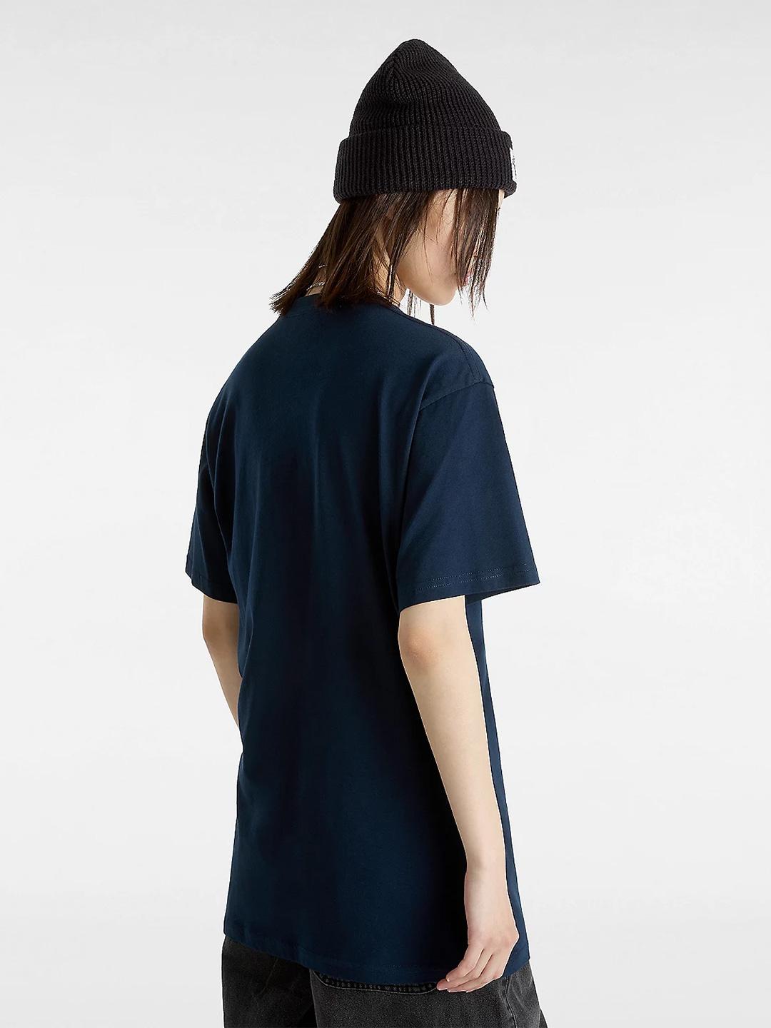 Vans Left Chest t-shirt blu con logo bianco