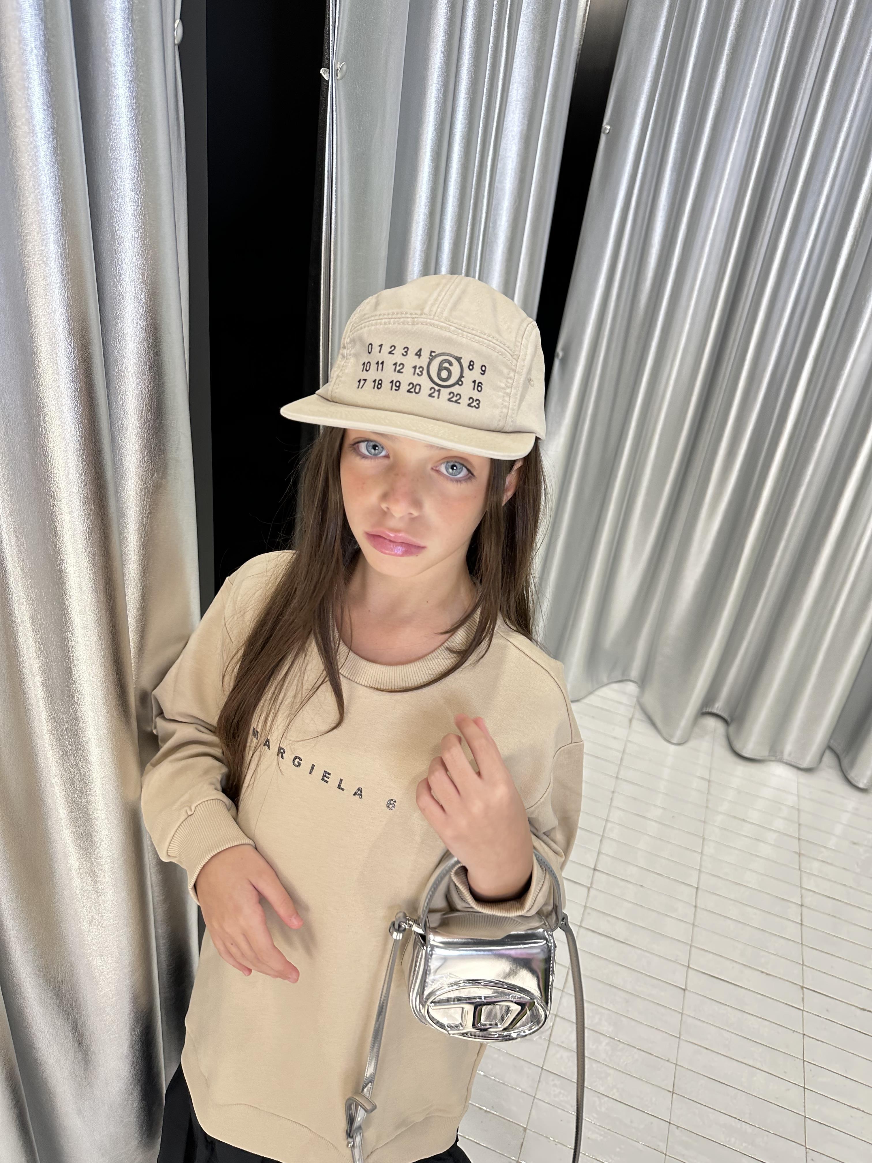 Maison Margiela cappello beige da baseball