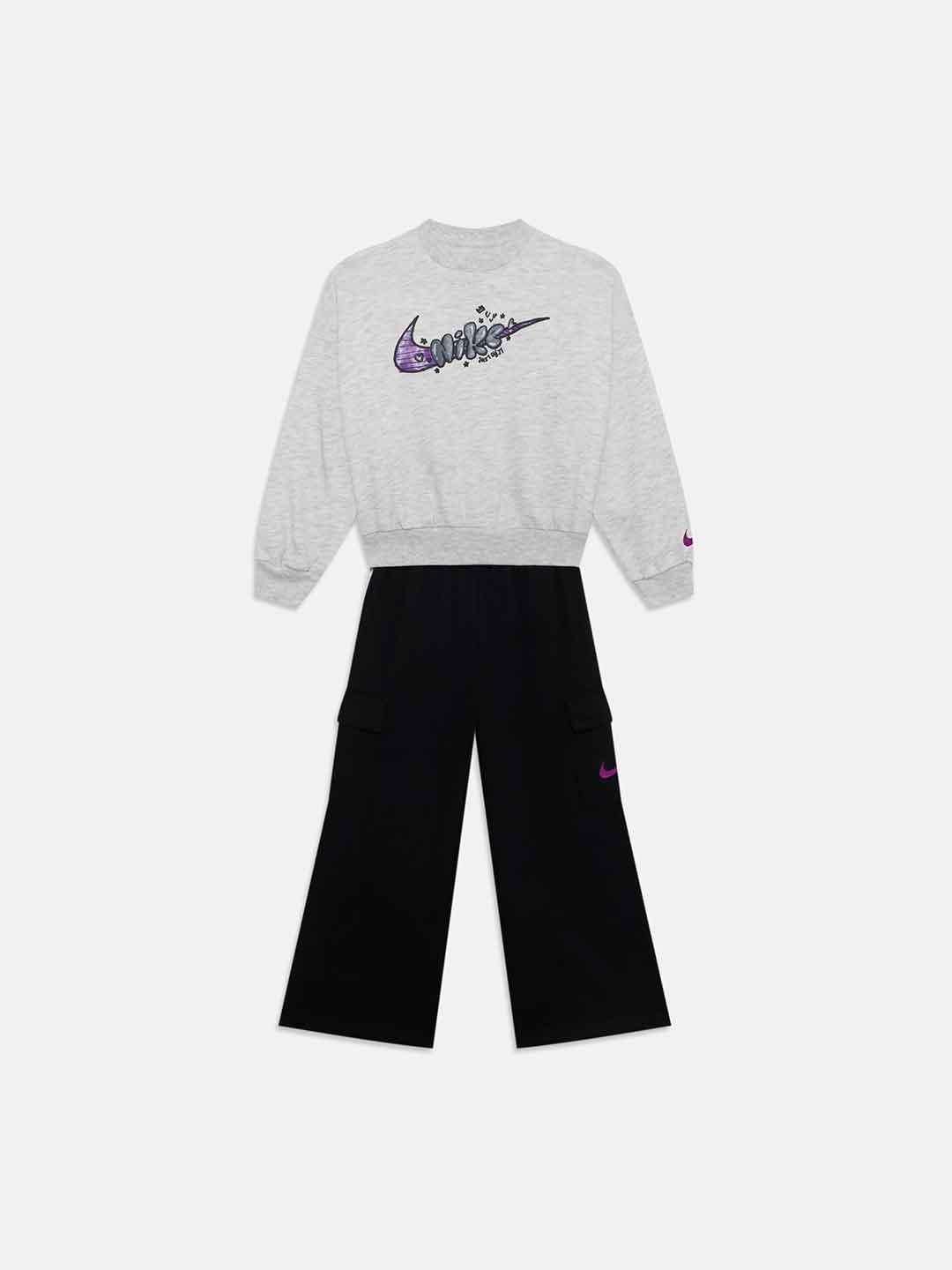 Nike coordinato kids grigio