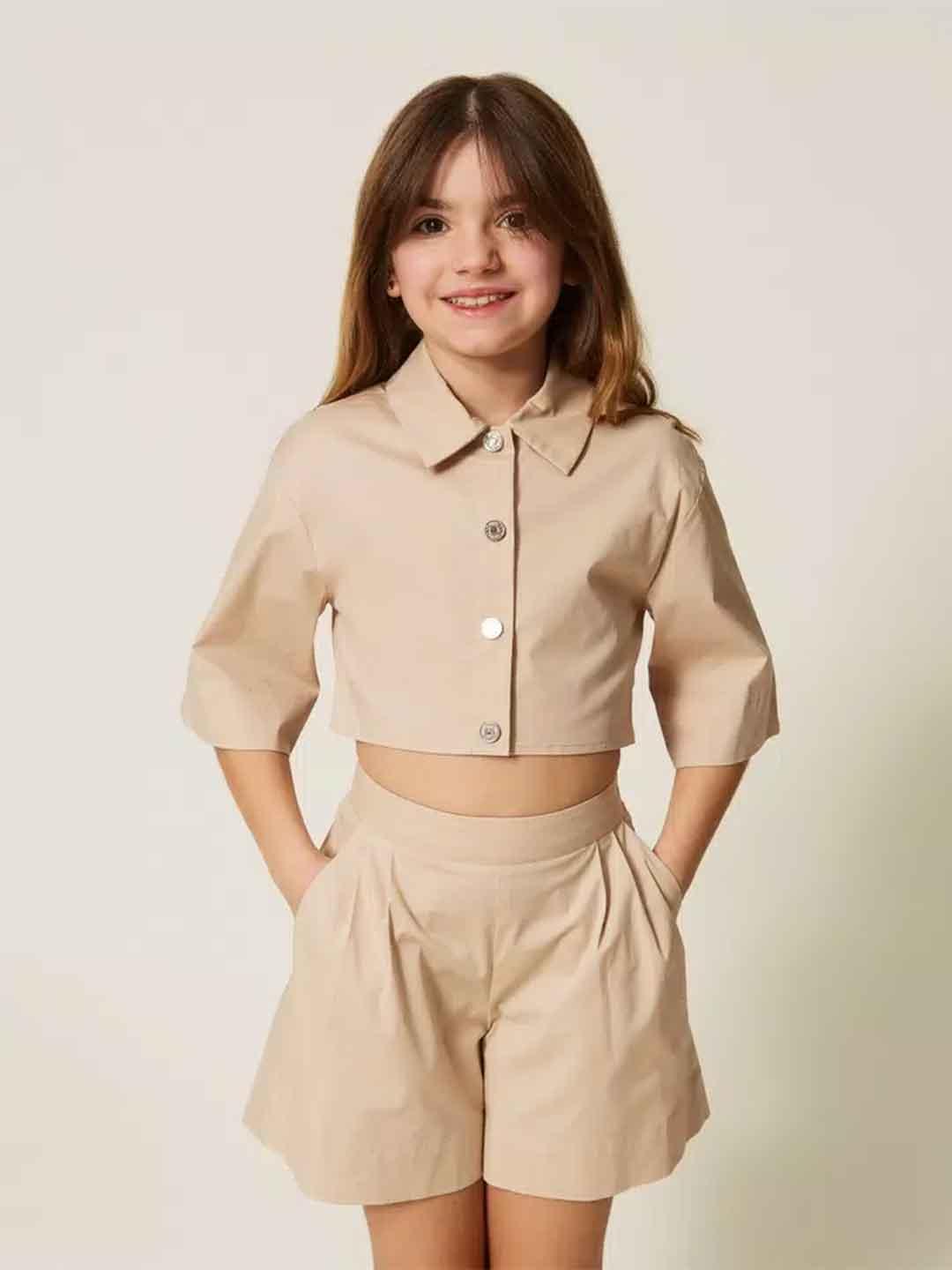 Twinset coordinato kids beige