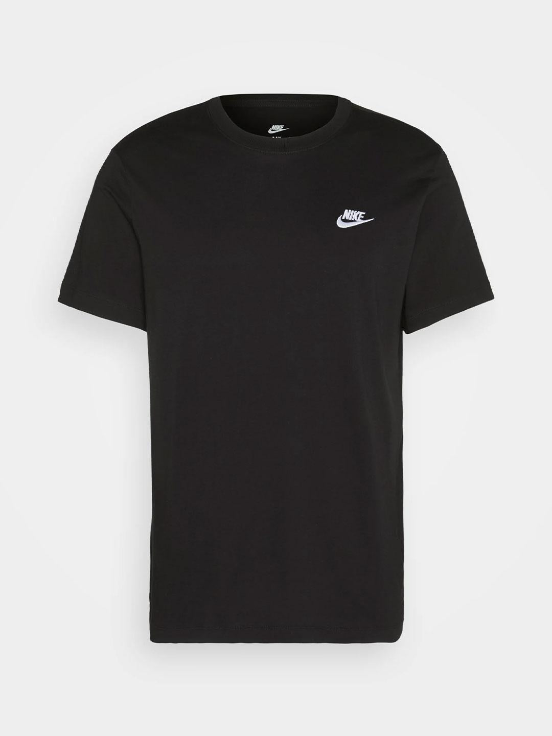 Nike t-shirt nero con logo bianco