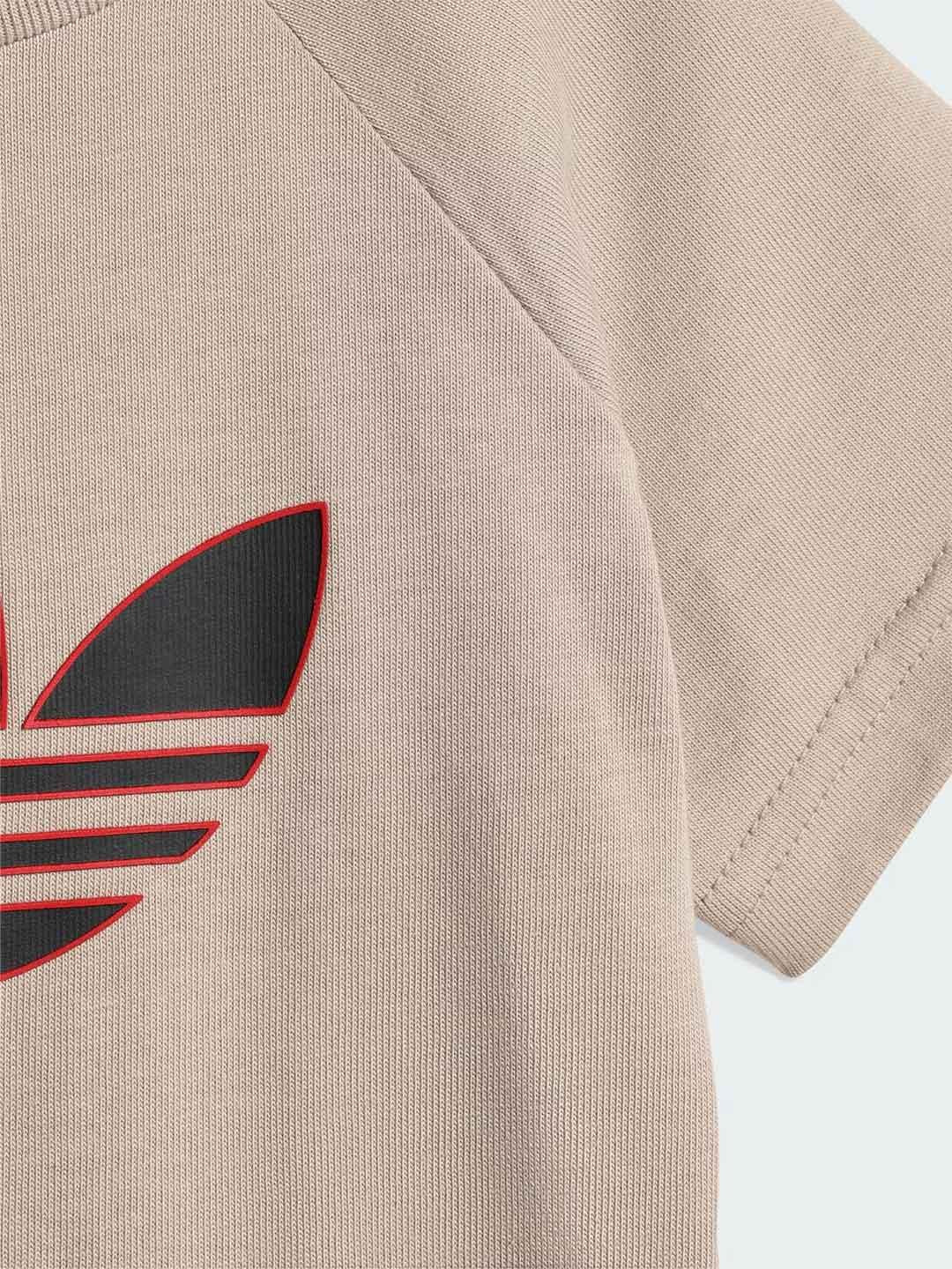 Adidas Tee Set coordinati kids beige