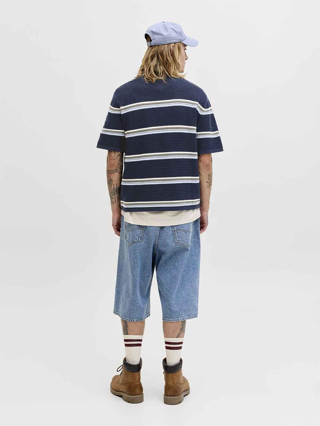 Jack & Jones polo blu a righe
