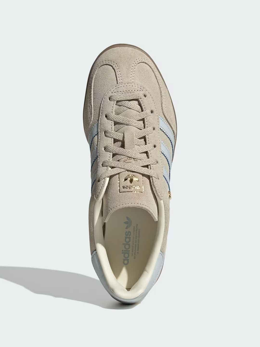 Adidas Gazelle Indoor W sneakers fango e celeste