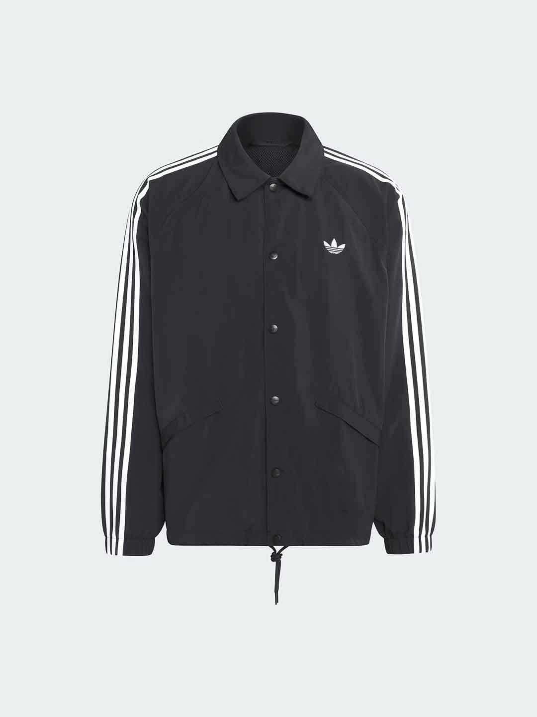 Adidas giubbino nero con bande bianche