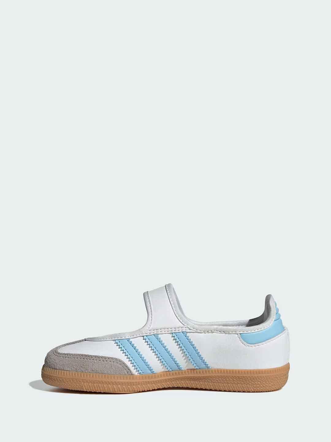 Adidas Samba Jane sneakers kids bianco e celeste