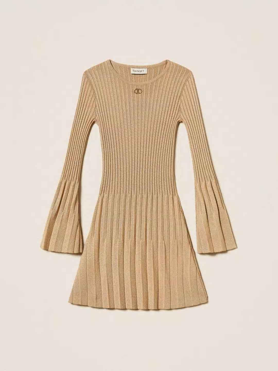 Twinset abito kids oro in lurex