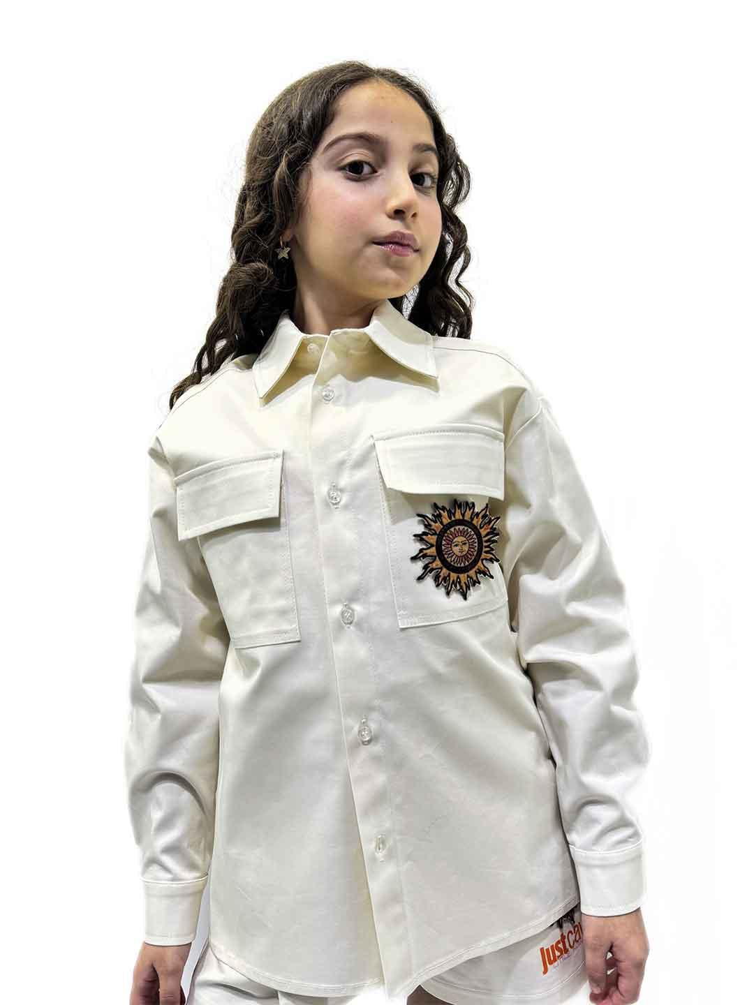Just Cavalli camicia kids panna