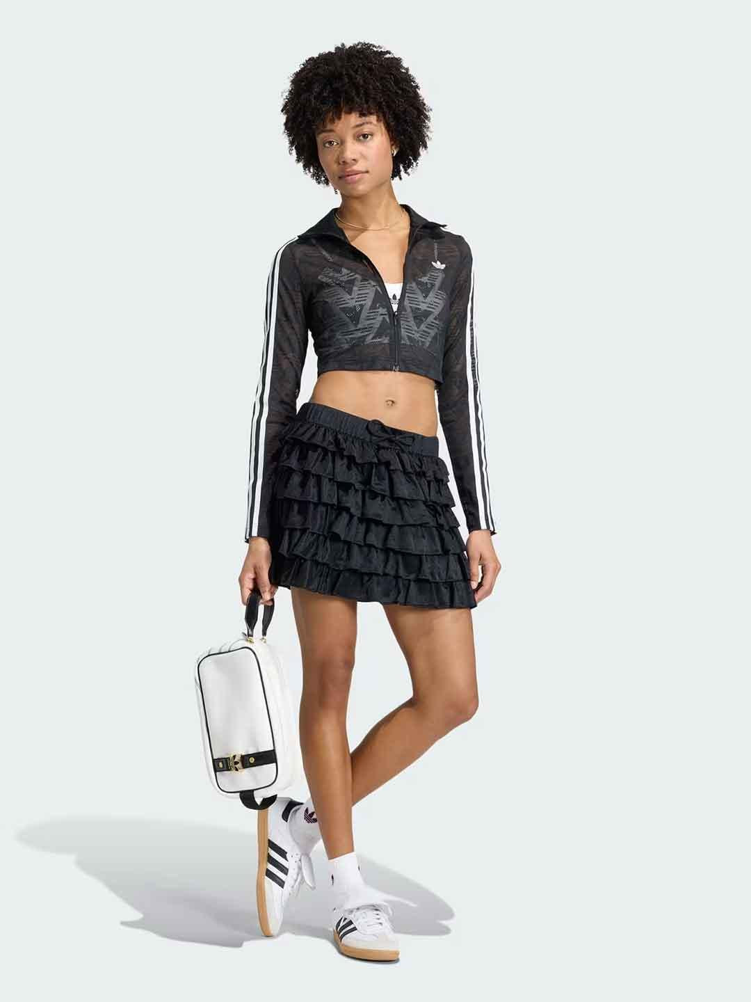 Adidas Firebird felpa nero in pizzo