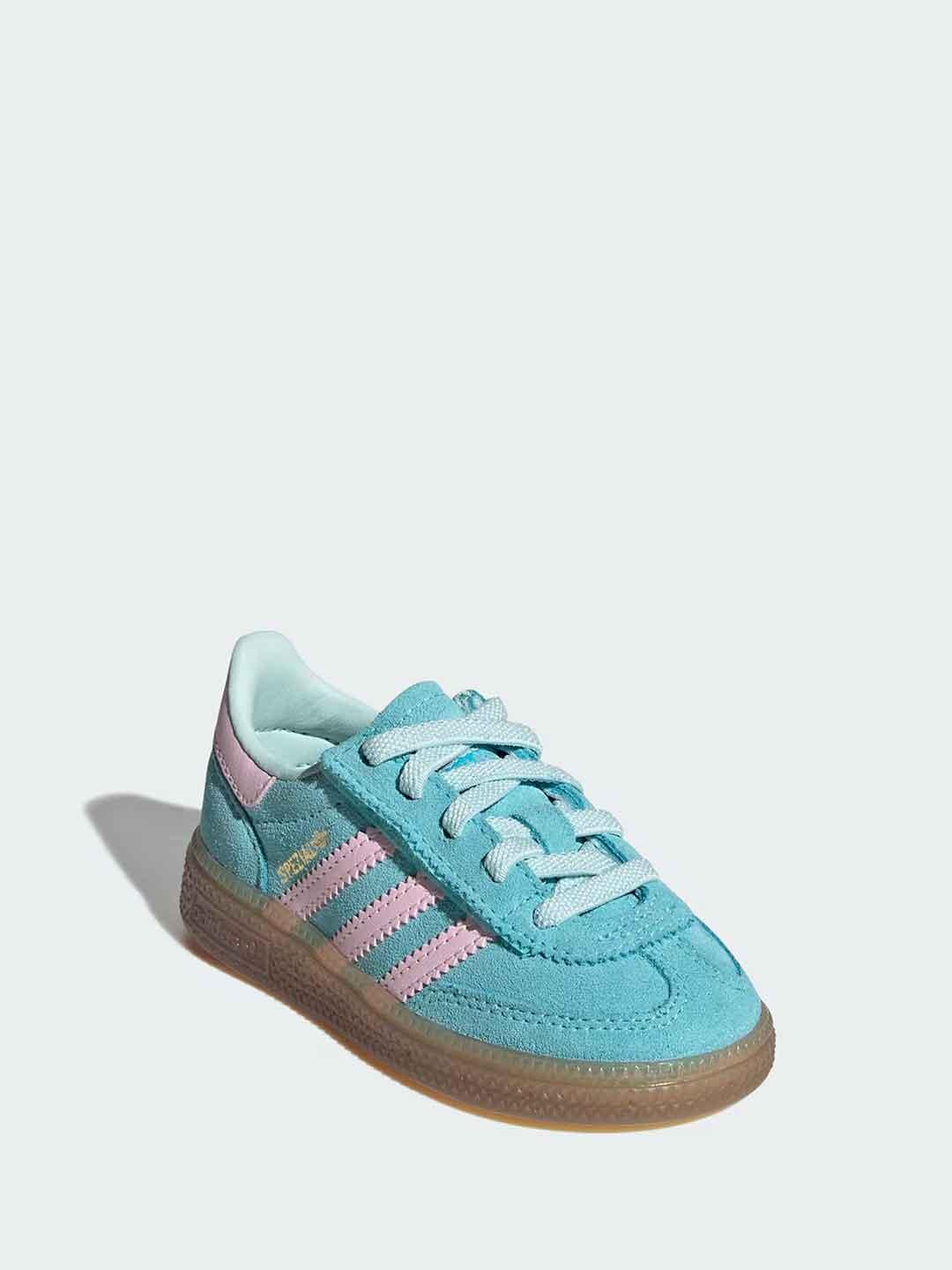 Adidas Handball Spezial CF sneakers kids celeste e rosa