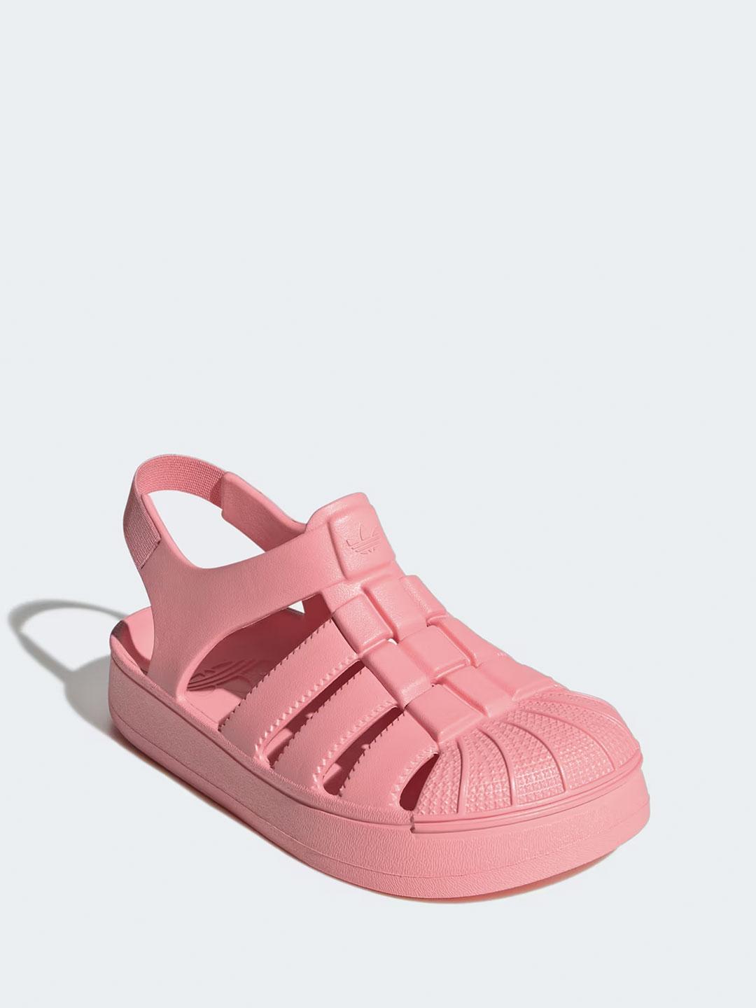 Adidas Super Star sandali kids rosa in gomma