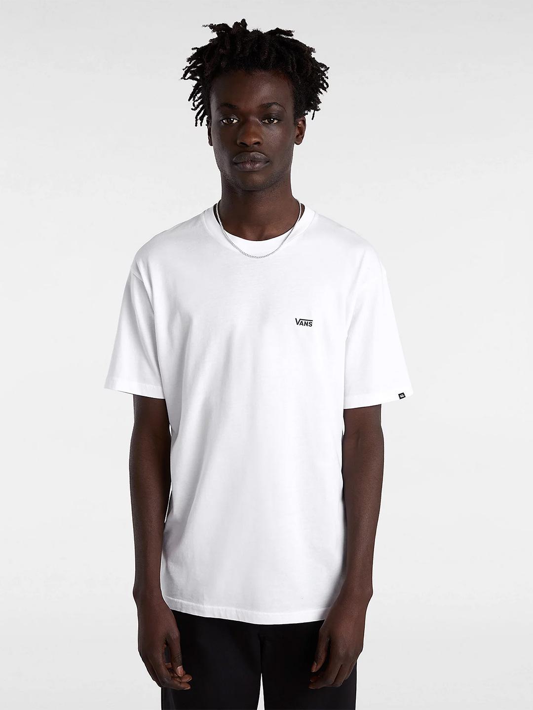 Vans Left Chest t-shirt bianco con logo nero