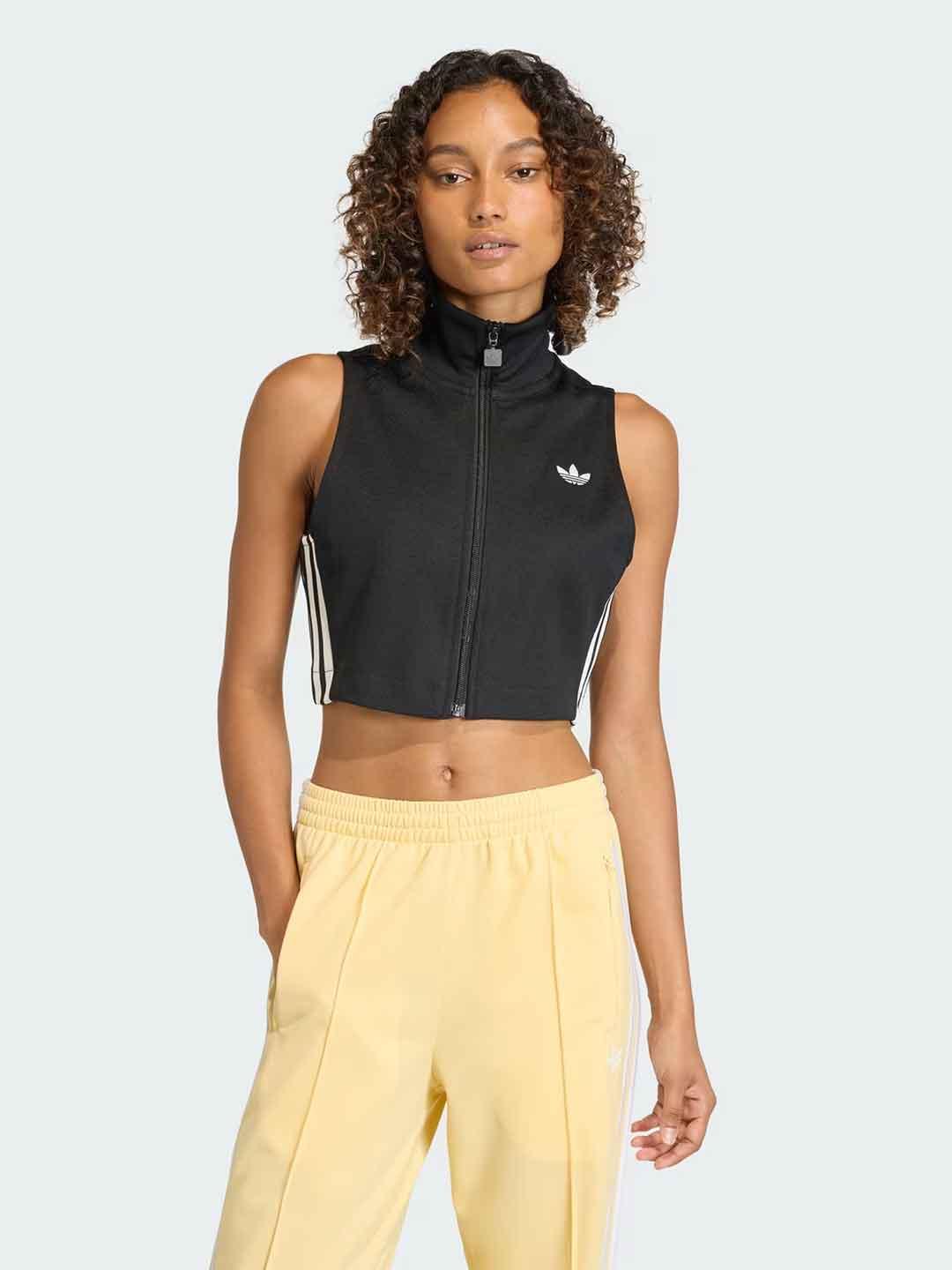 Adidas t-shirt nero con zip