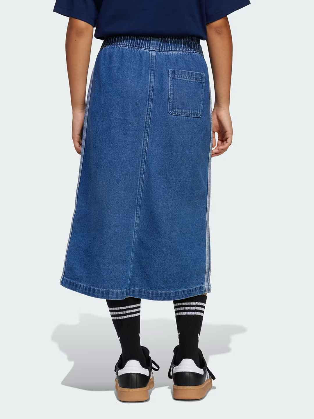 Adidas gonna kids in jeans lunga con spacco