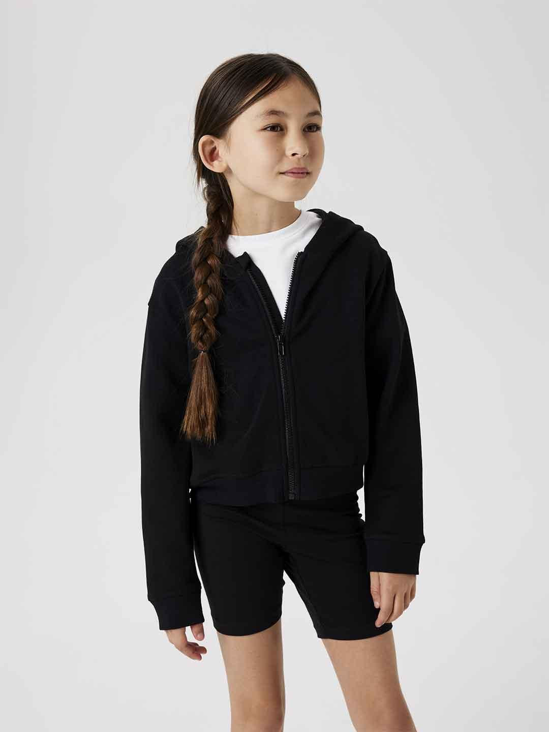 Name It felpa kids nero con zip e cappuccio