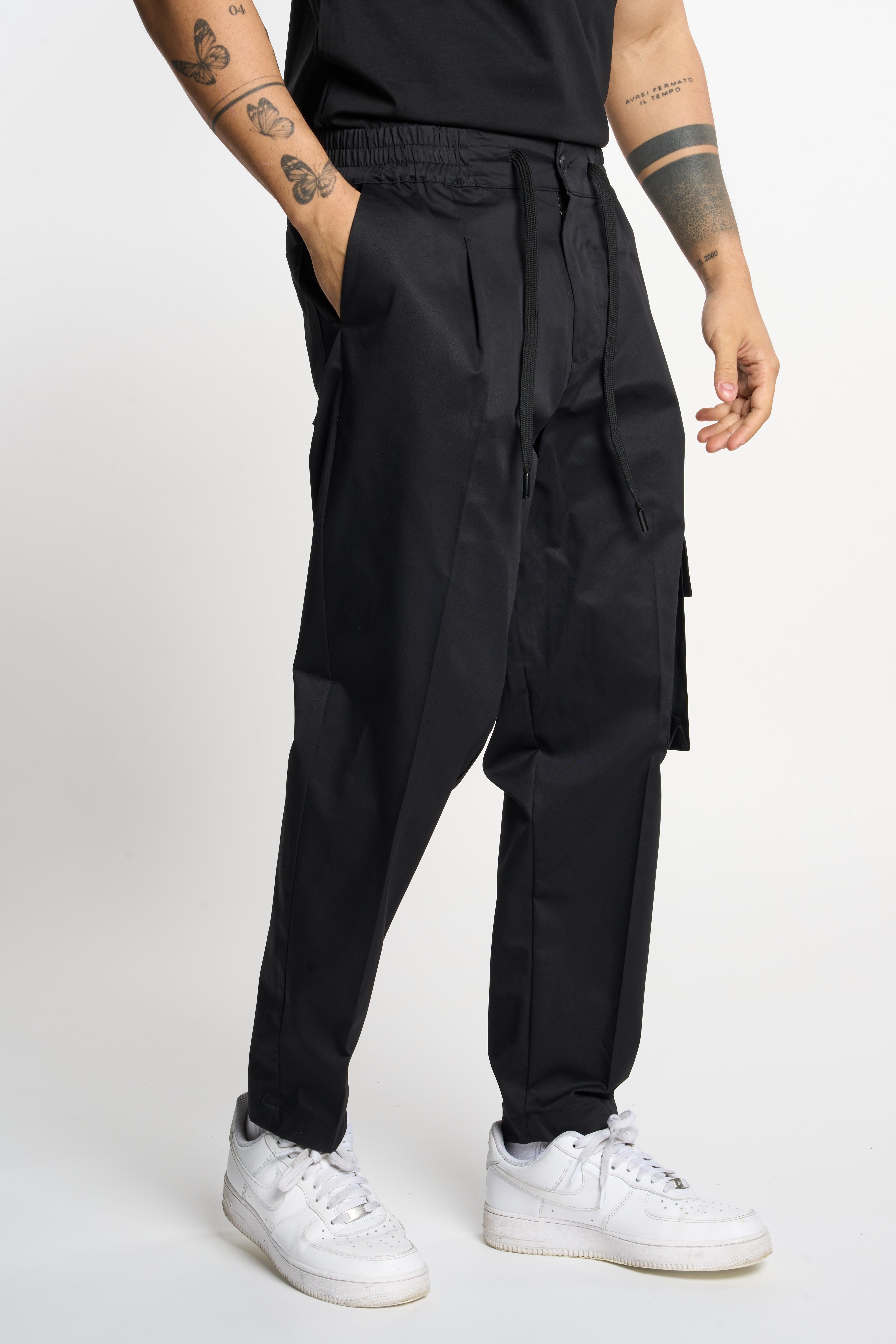 Gavroche pantaloni nero con chiave