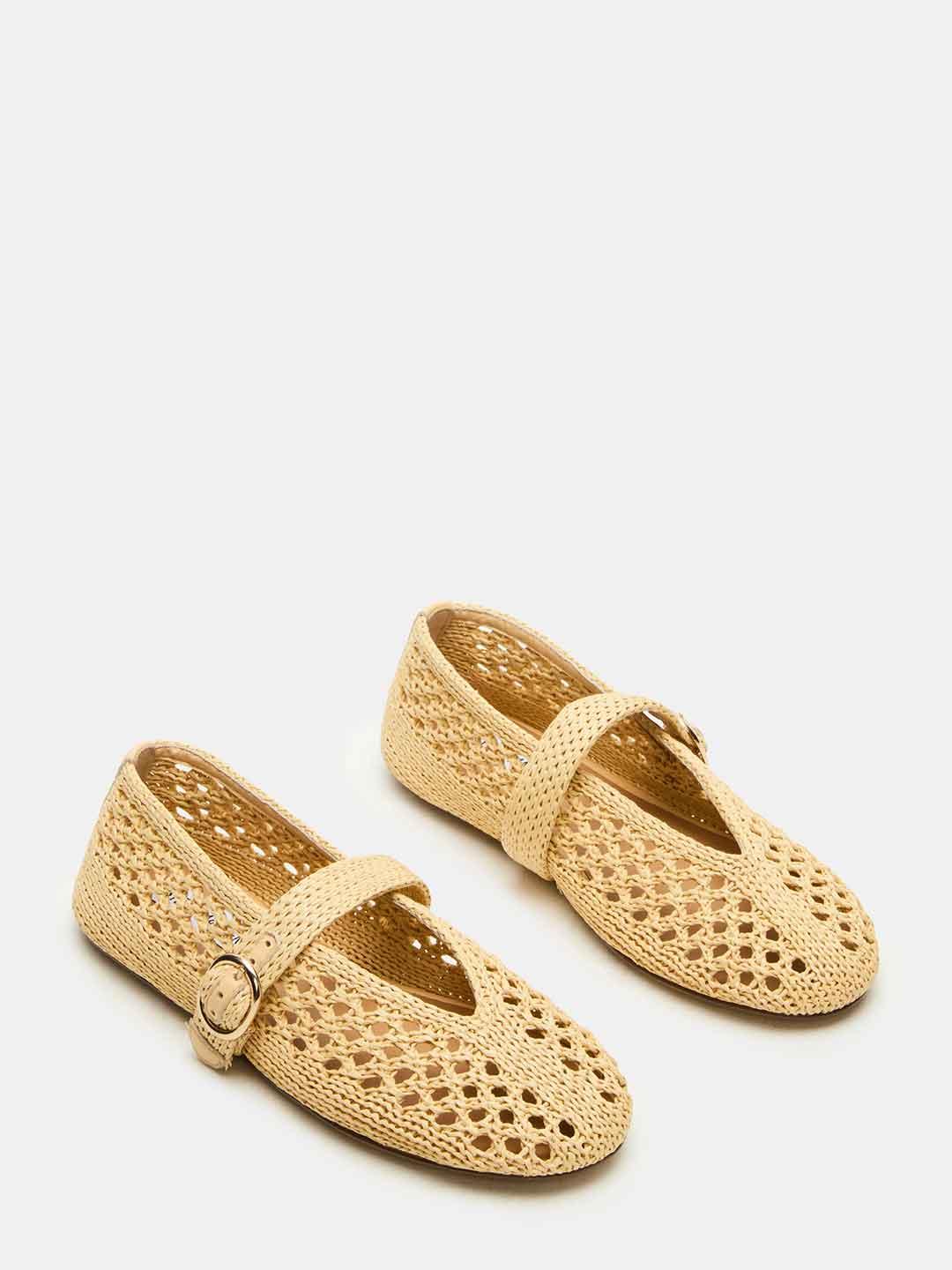 Steve Madden Alara ballerina beige in rafia