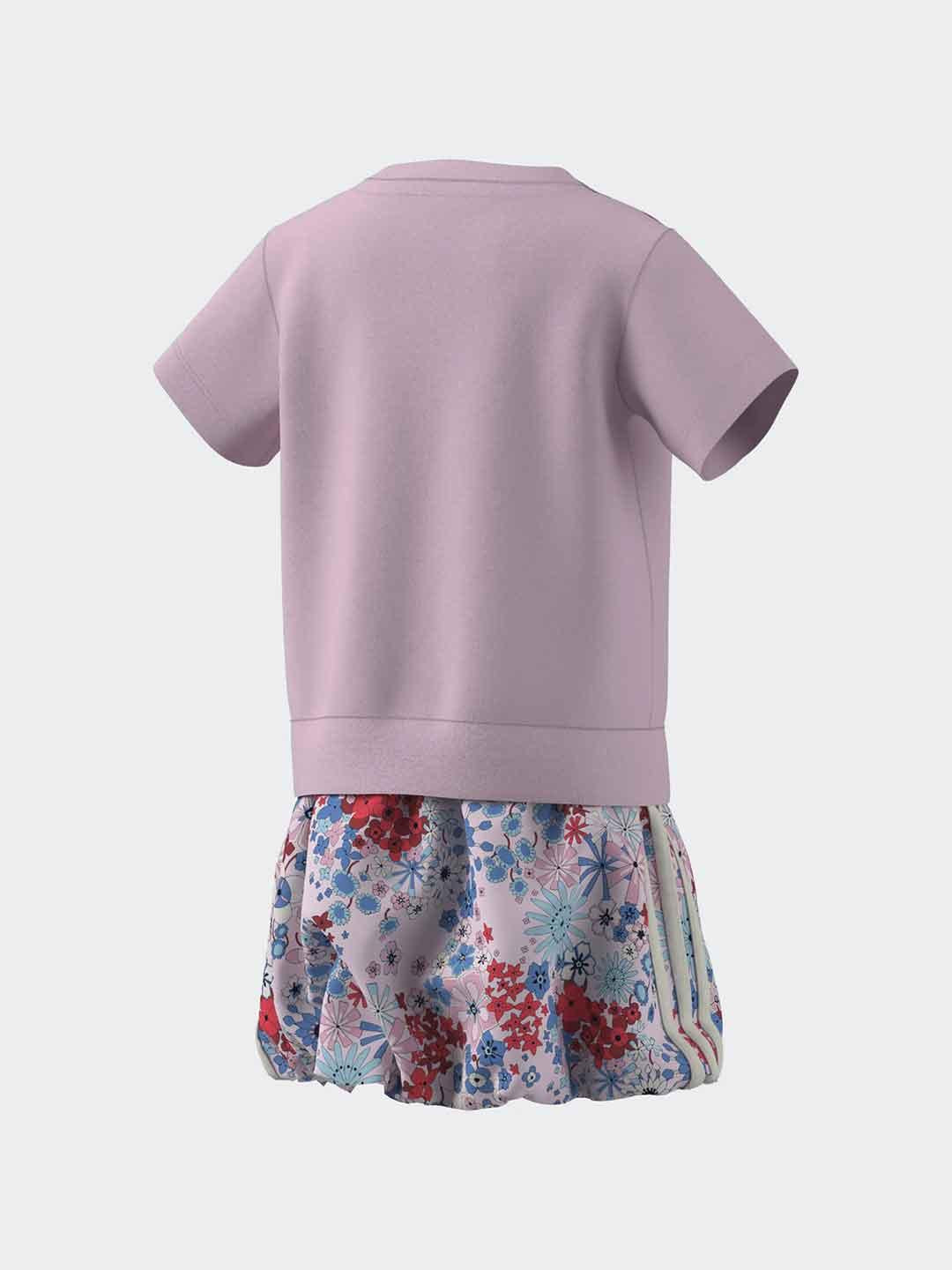 Adidas abito kids rosa a fiori