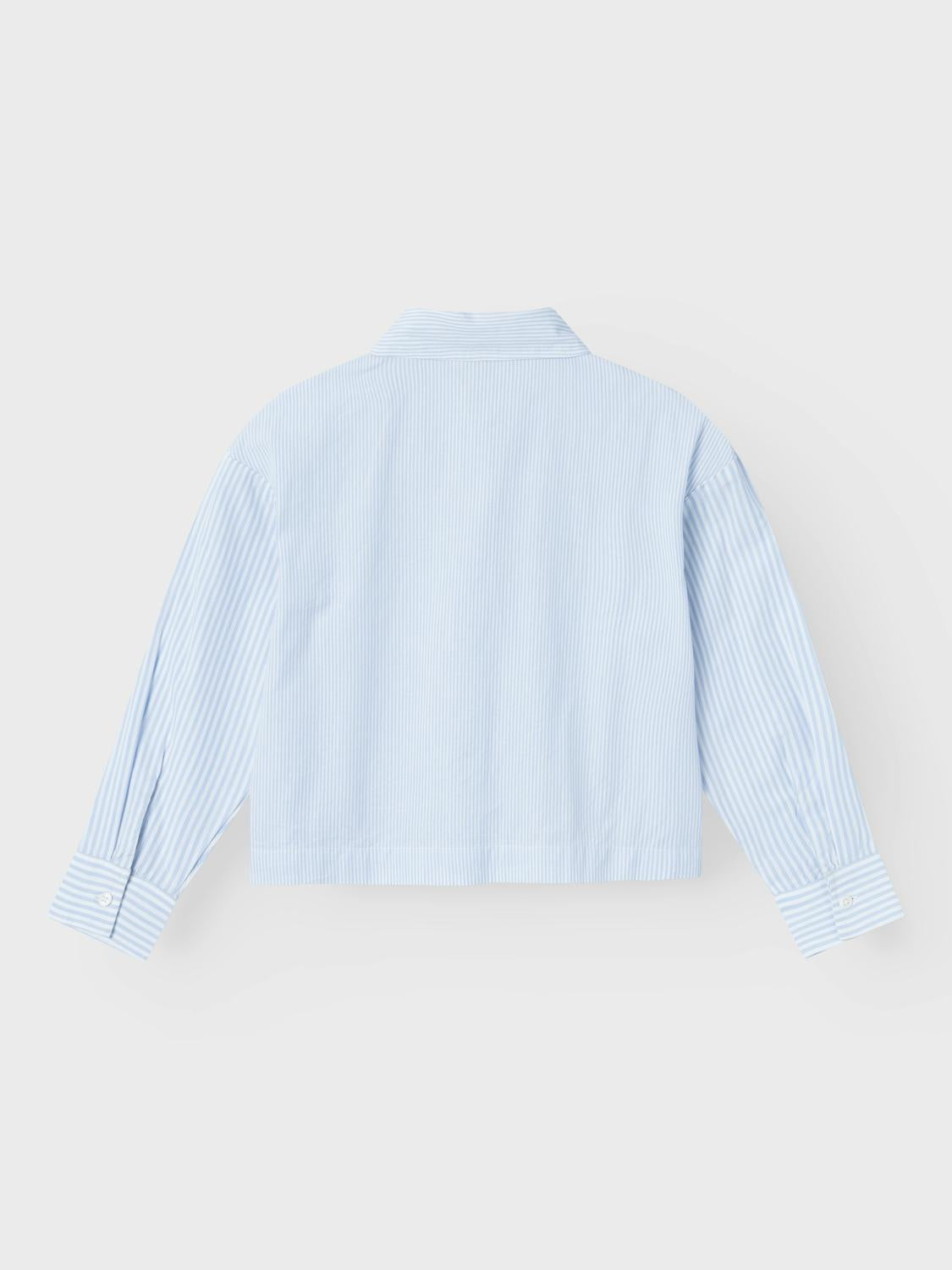 Name It camicia kids celeste a righe crop