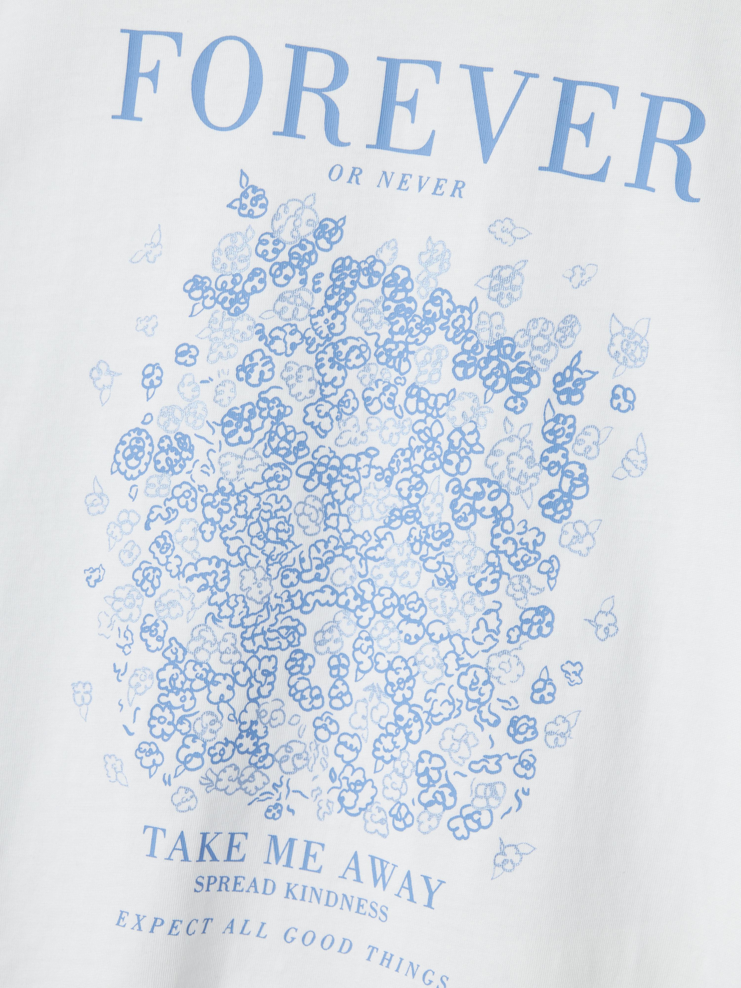 Name It t-shirt kids bianco con stampa celeste
