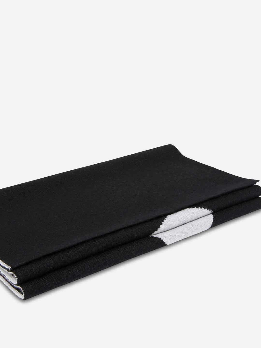 Pinko sciarpa nero con logo lettering