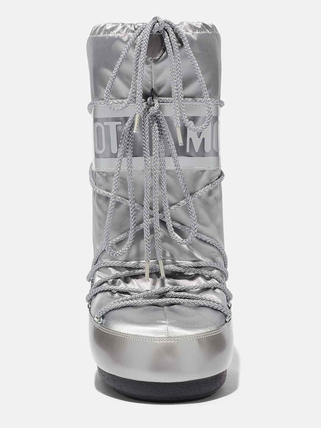 Moon Boot Icon Glance stivale argento in raso