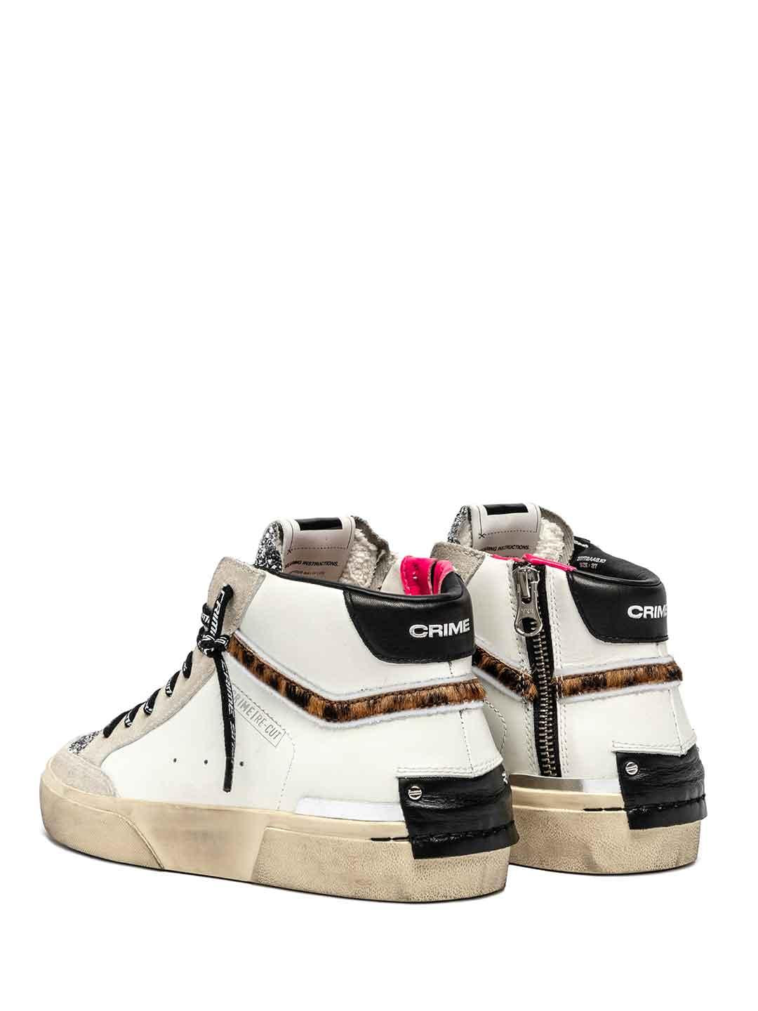 Crime Recut High sneakers bianco a stivaletto